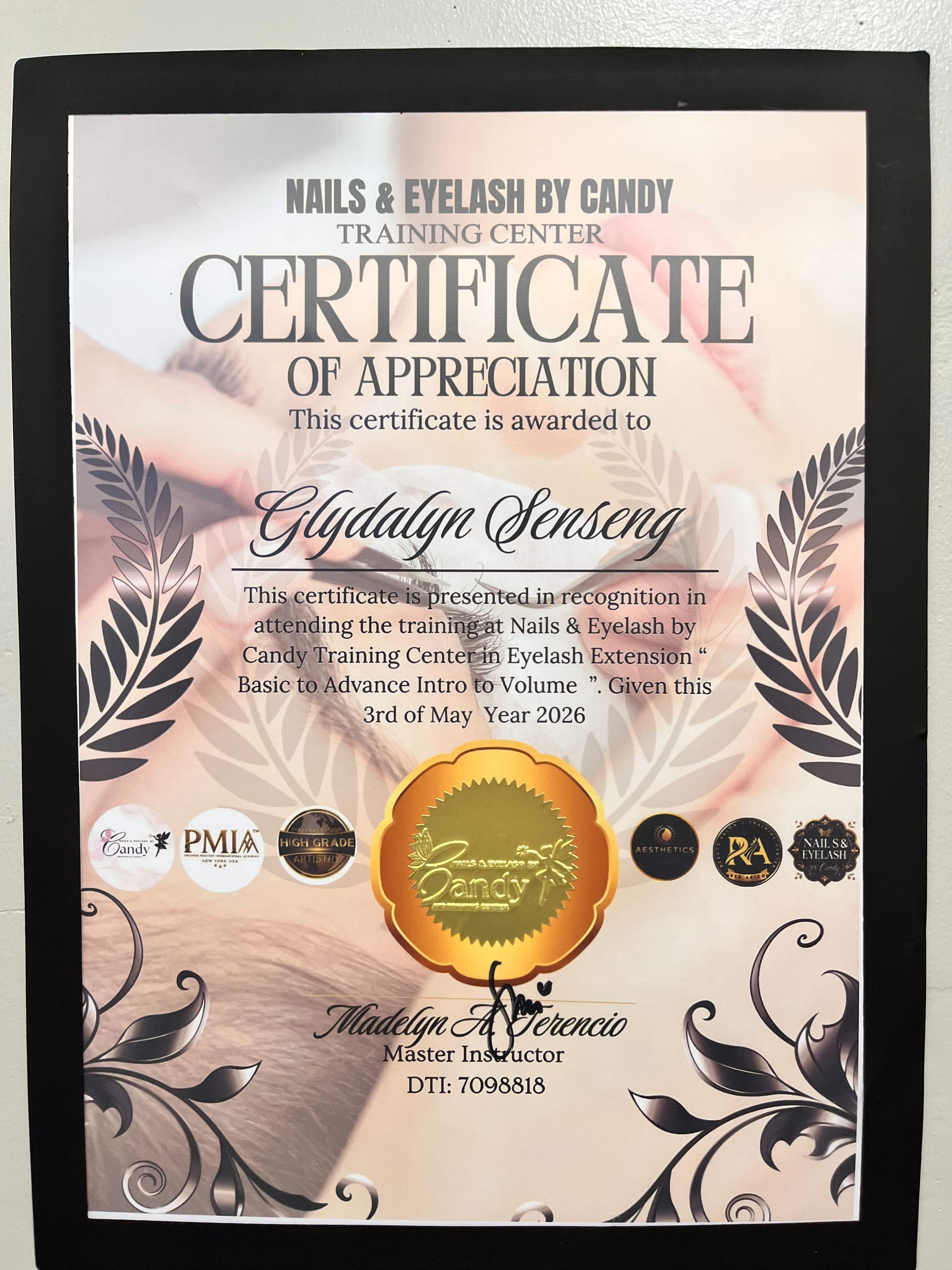 NAILS AND EYELASH BY CANDY TRAINING CENTER IN EYELASH EXTENSION BASIC TO ADVANCE INTRO TO VOLUME